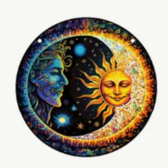 1pc, Sun And Moon Acrylic Decoration, Halloween Home Decor - Picture 1 of 1